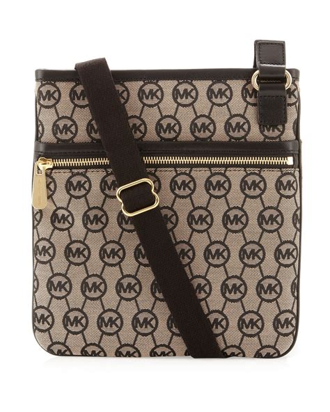 michael kors large monogram canvas crossbody|Michael Kors canvas shoulder bag.